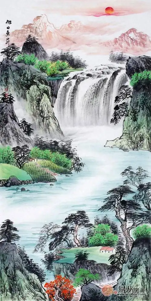 玄关/走廊/餐厅 李林宏招财聚宝盆《旭日东升》作品来源:易从网