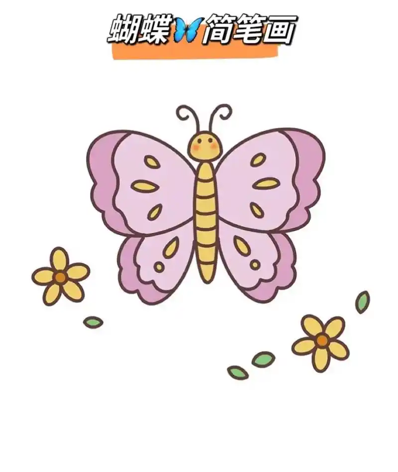 漂亮的蝴蝶03来啦#一学就会的简笔画 #画画我最行 #log - 抖音