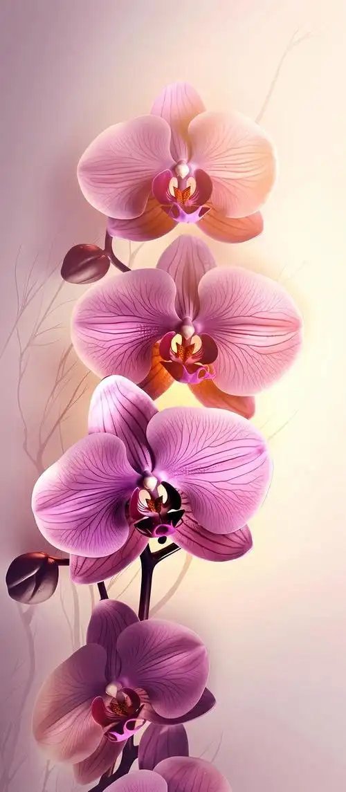 蝴蝶兰壁纸,摇曳枝头蝴蝶兰,千姿百态雅容含