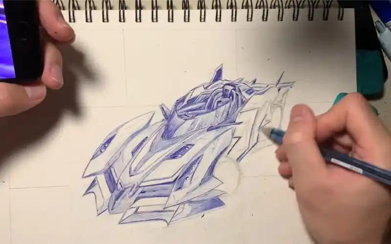 qq飞车手游 双生战神 永远滴神 它来了!【圆珠笔手绘】