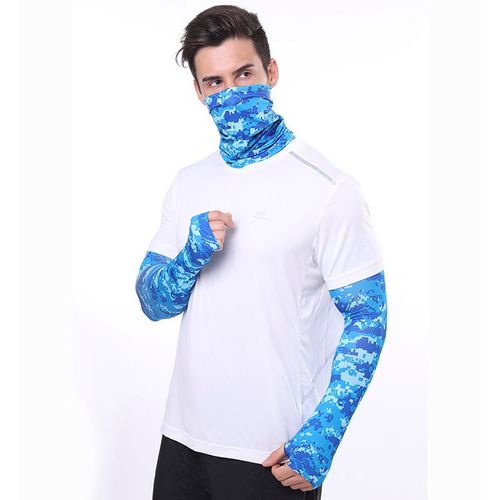 袖套钓鱼冰丝防晒手套男女户外透气护臂套长袖手套