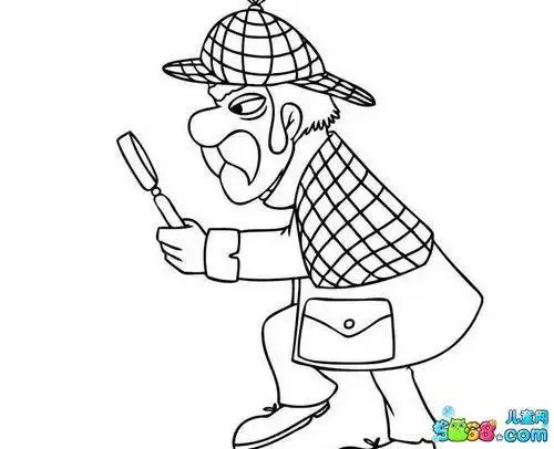 猎人背枪简笔画头像