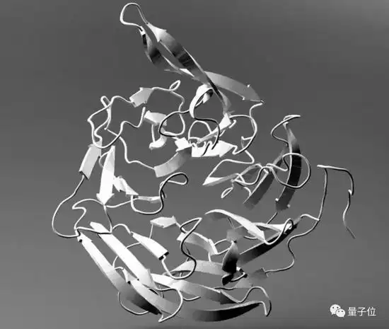 alphafold预测的蛋白质骨架结构之一