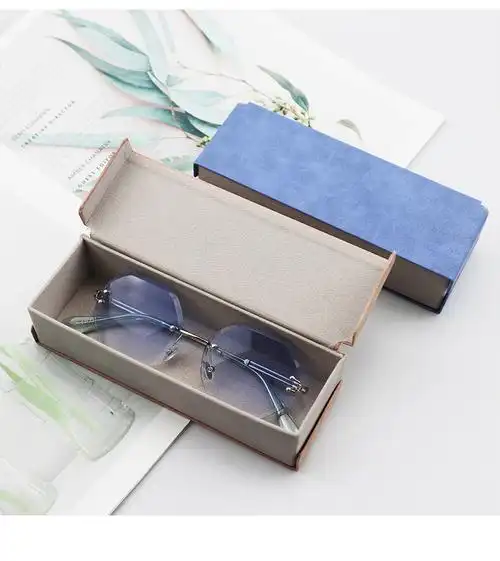 羊巴皮新款镜盒女太阳镜墨镜收纳盒子眼镜盒包装定做logo厂家供应