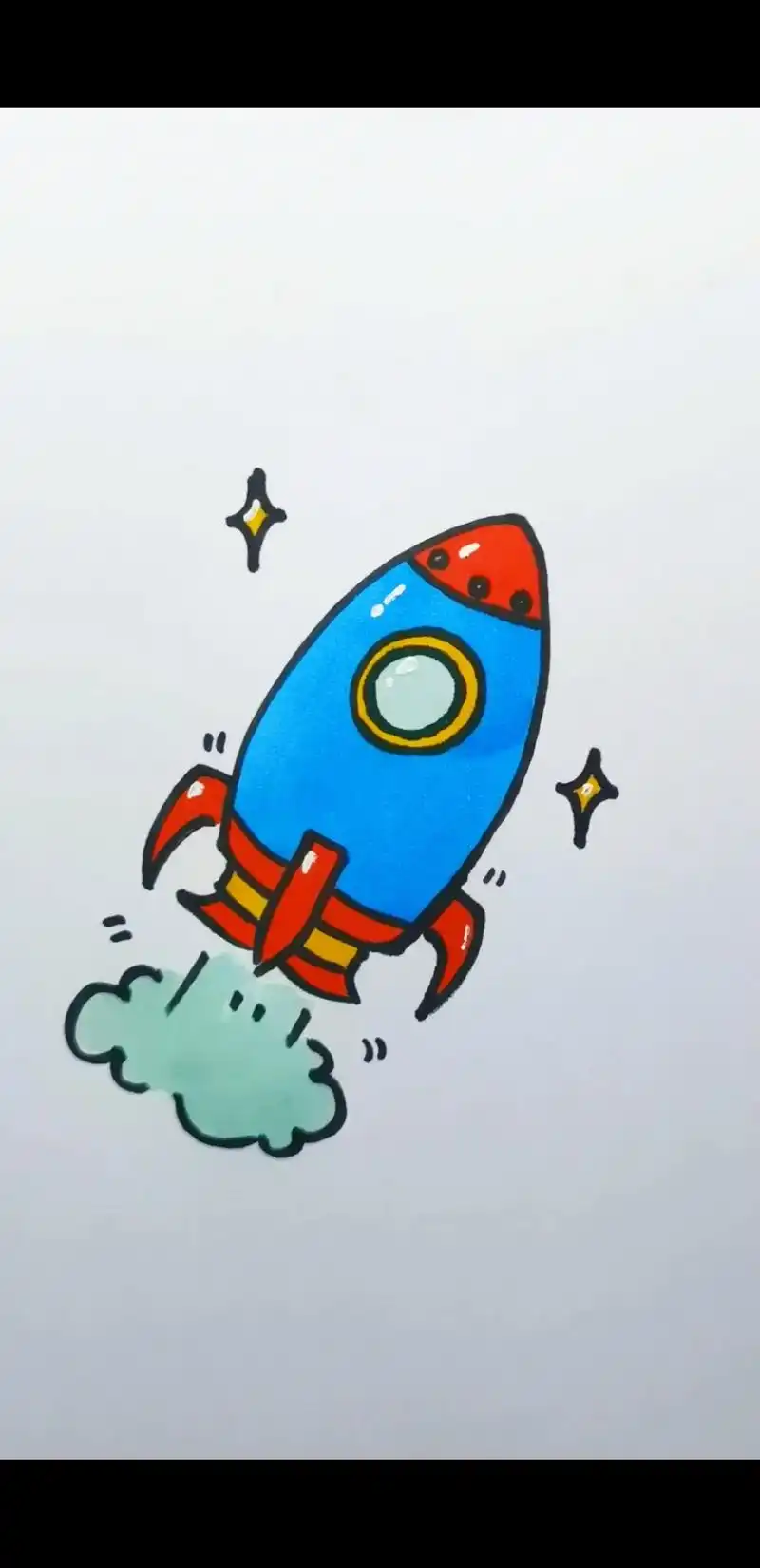 🚀火箭简笔画教程🚀.💥