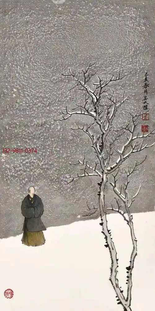吴大恺雪景山水画带您体味不画而画的留白艺术