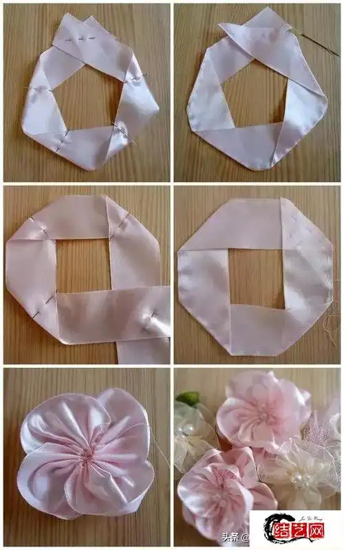 diy手工制作碎布丝带做这样用做的小花太美了有详细教程