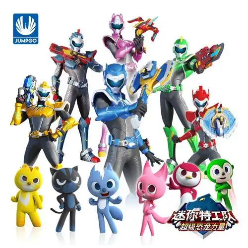 迷你特工队x战士人偶玩具套装人物第三季超级恐龙力量弗特麦克