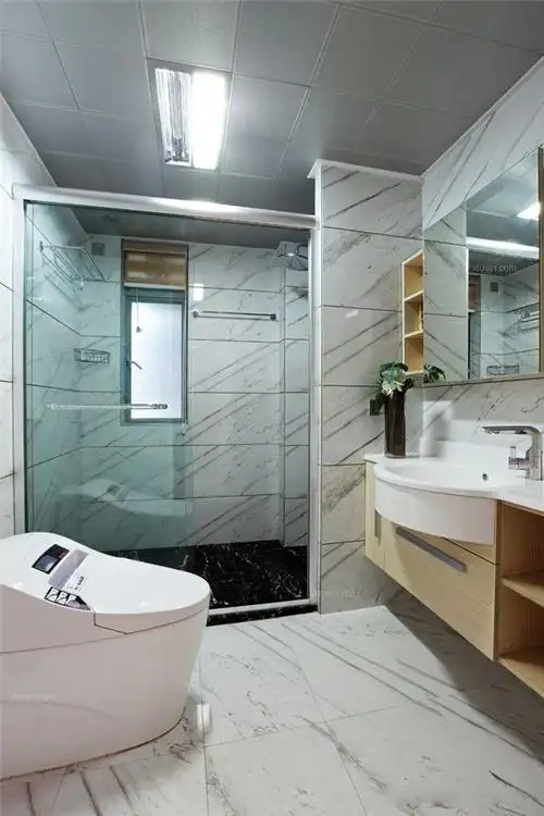 三居室现代简约卫生间_德信东望装修效果图