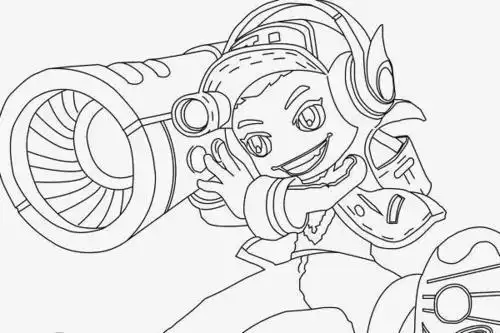 王者荣耀鲁班7号简笔画6