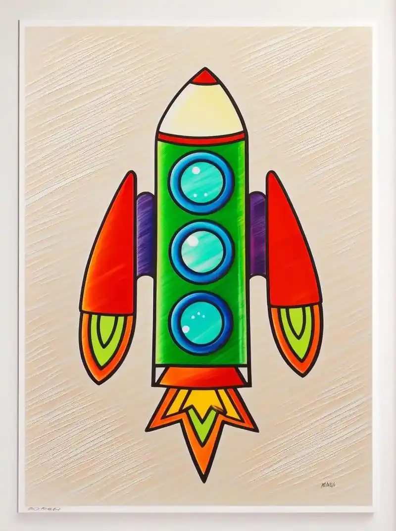 来画个超简单的火箭吧!