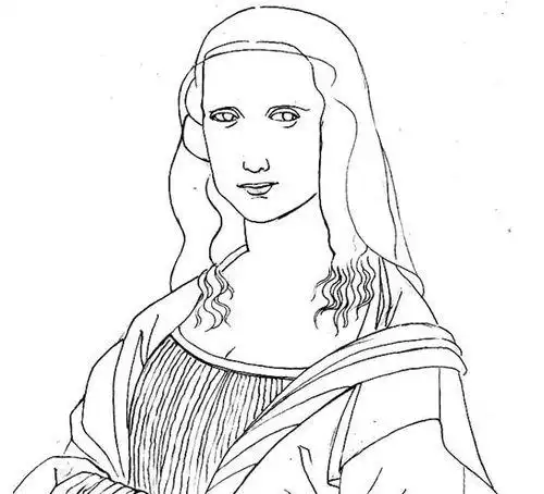 蒙娜丽莎的简笔画怎么画?