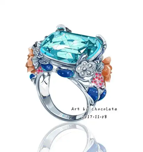 【珠宝首饰绘画步骤图】