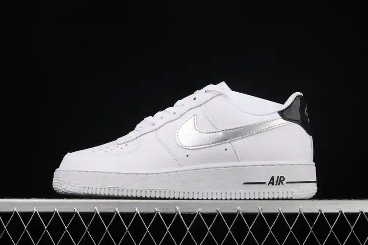 nike air force 107 空军一号海外款银钩小清新头层低帮运动休闲板鞋
