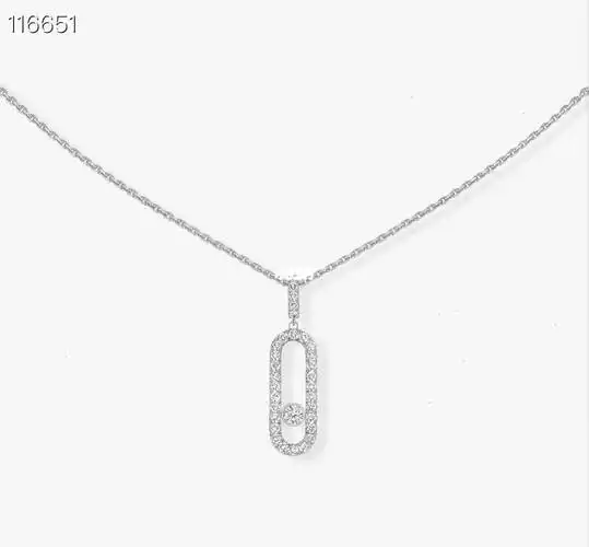 95messika梅西卡- 新款 单钻 滑动 项链  96法国巴黎一颗钻移动