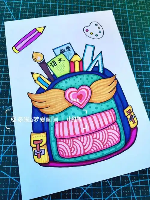 书包#开学啦 #书包创意画 #创意美术