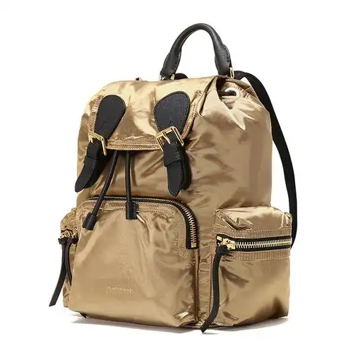 burberry(博柏利) #金色尼龙女士时尚双肩包 ch