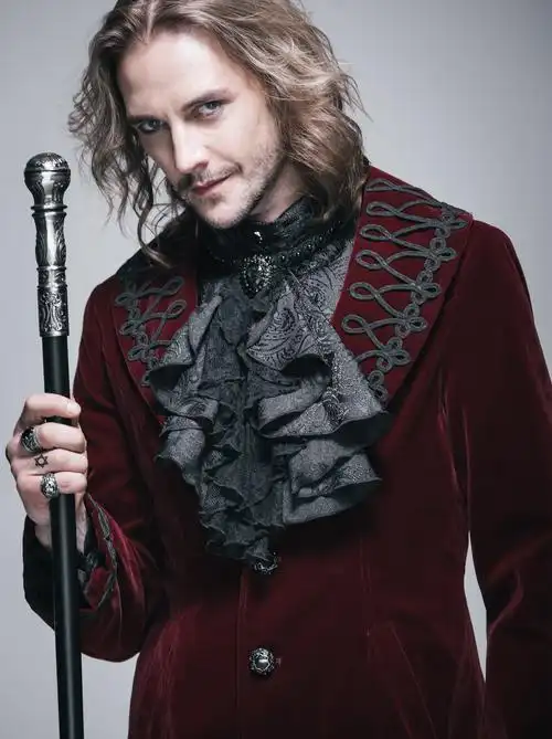 魔卡骑新款宫廷哥特外套男青年长袖修身大衣cosplay 舞台演出礼服