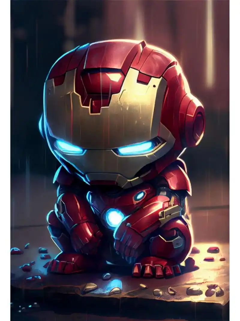 q版钢铁侠不是很高兴丨ai插画