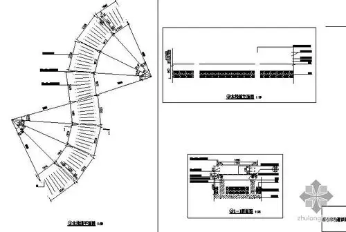 某湖心木栈道施工详图