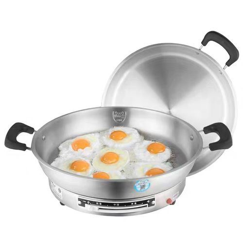 佳佳恋电饼锅304不锈钢无涂层电煎锅家用电饼档烙饼锅镜面电热锅