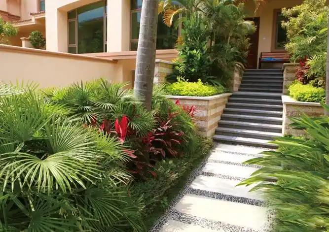 别墅庭院绿化设计实景图3