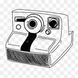 拍立得手绘线稿相机下载 png下载psd女生情侣装扮头像卡通绘画可爱