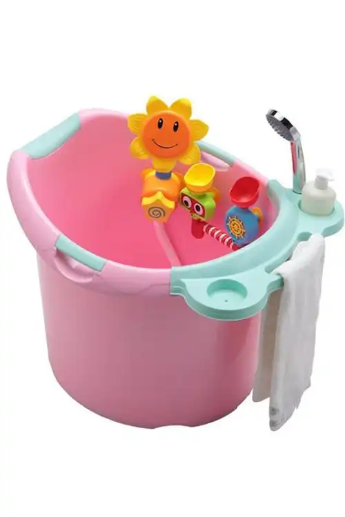 儿童浴桶大号婴儿浴盆宝宝洗澡盆加厚可坐洗澡桶沐浴桶新生儿用品