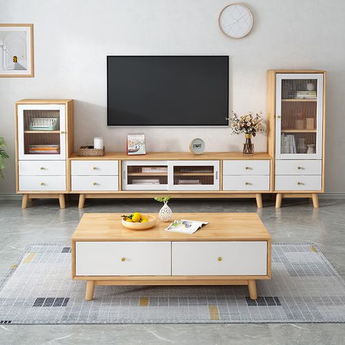 杜沃 低柜储物柜 实木客厅收纳茶几电视柜组合柜低柜 yf-6205