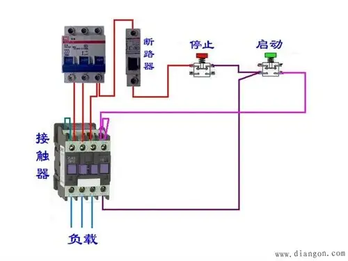 接触器实物接线图380v220v交流接触器接线图交流接触器接线图解解决