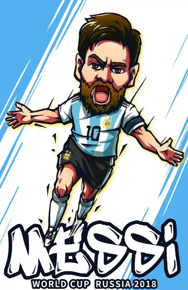 梅西卡通漫画,阿根廷国家队时期的