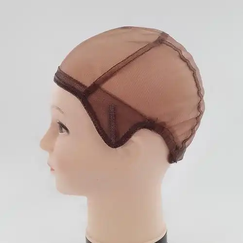 全手勾假发网帽皮头套手工钩织辅料网底材料蕾丝内网纱网wig cap