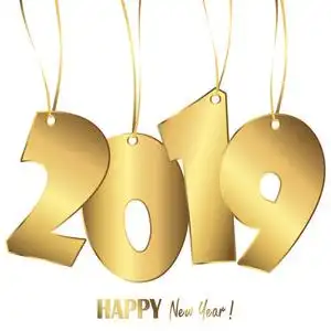 金色吊牌号码2019年新年照片