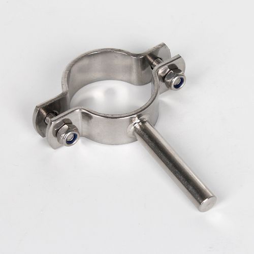 304不锈钢平板卡扣管支架固定管夹管道抱箍钢管抱夹管卡管子管箍