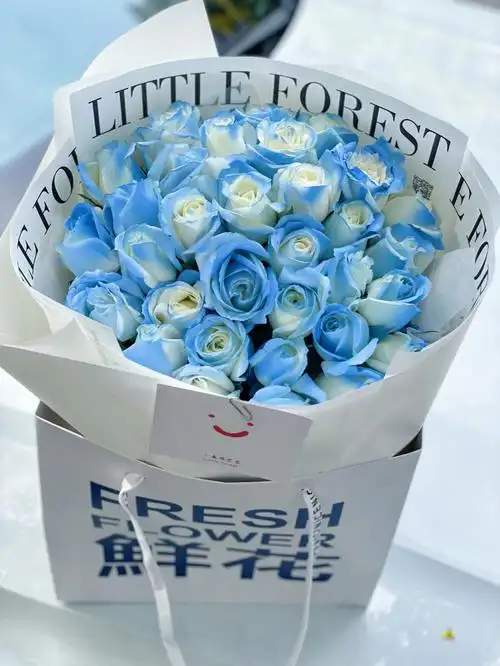 密西根碎冰蓝玫瑰杭州花店