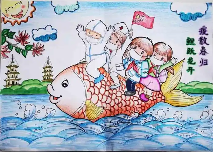 抗击疫情绘画,抗疫图片,抗疫绘画