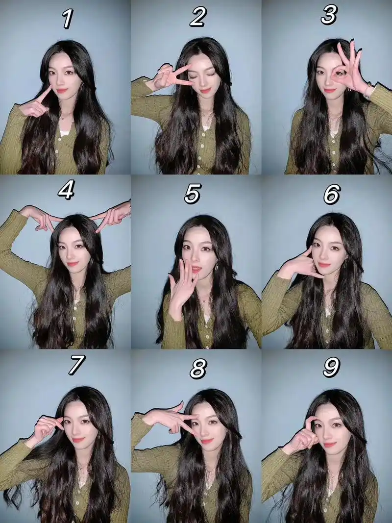 手机闪光灯,用轻98的x5滤镜拍 96从一比到九,手势可以放在脸颊