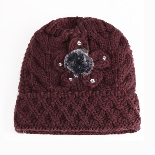 冬季老太太毛线帽子女秋冬奶奶帽妈妈帽老人帽中年女冬帽孝敬长辈