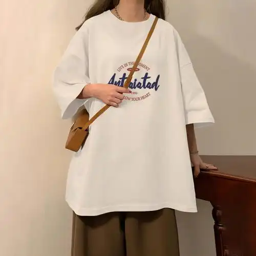 6192国潮中国风女装小众夏天简约时髦春秋款百搭衣服短袖t恤女夏 - 17