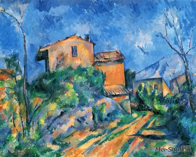 艺讯 美术综合       《房屋和道路》塞尚高清作品欣赏,世界名画,美术