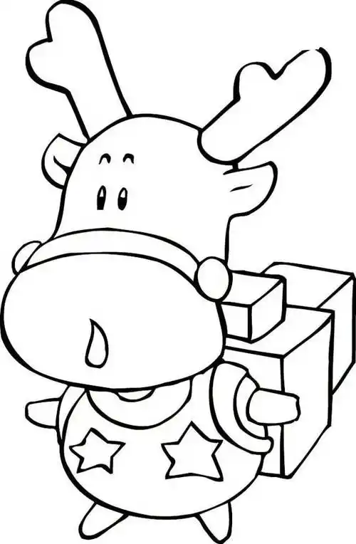 麋鹿简笔画 麋鹿简笔画黑白