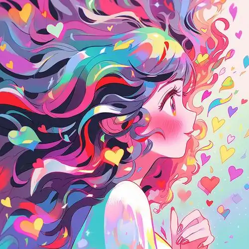 头像爱心彩绘头像