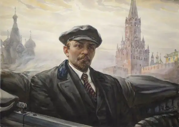 苏联油画《红场上的列宁》