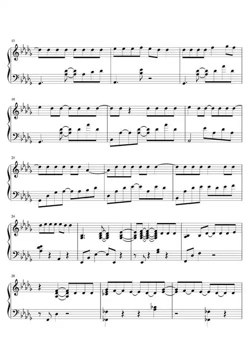 蝴蝶少女钢琴谱歌谱-苍强曲谱