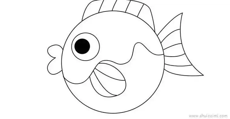 可爱鱼儿童画怎么画可爱鱼简笔画简单