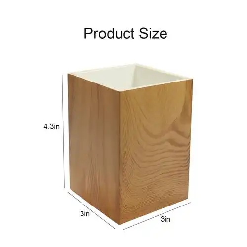 高档abs 长方体檀木笔筒办公桌的办公室