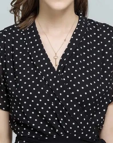 新款黑色白点时尚连衣裙