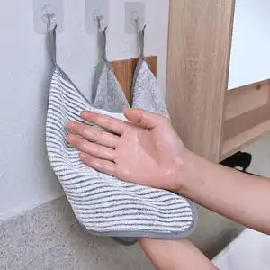 擦手巾挂式毛巾洗脸家用厨房抹手布挂巾擦手小方巾纯棉搽手巾手帕