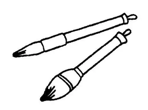 毛笔简笔画工具-简笔画图片-儿童资源网手机版简笔画牙刷牙膏的画法