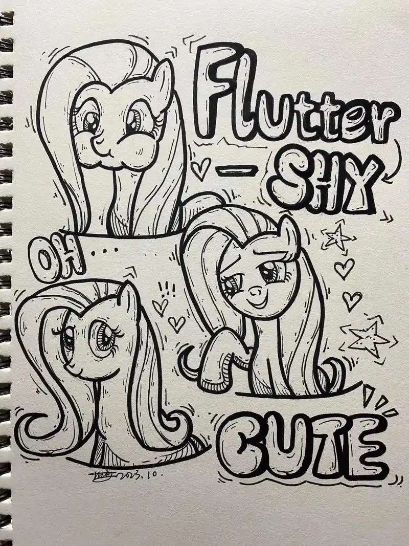 小马宝莉系列又来咯💫.可爱的柔柔🧀️#简笔画 #一起学画 - 抖